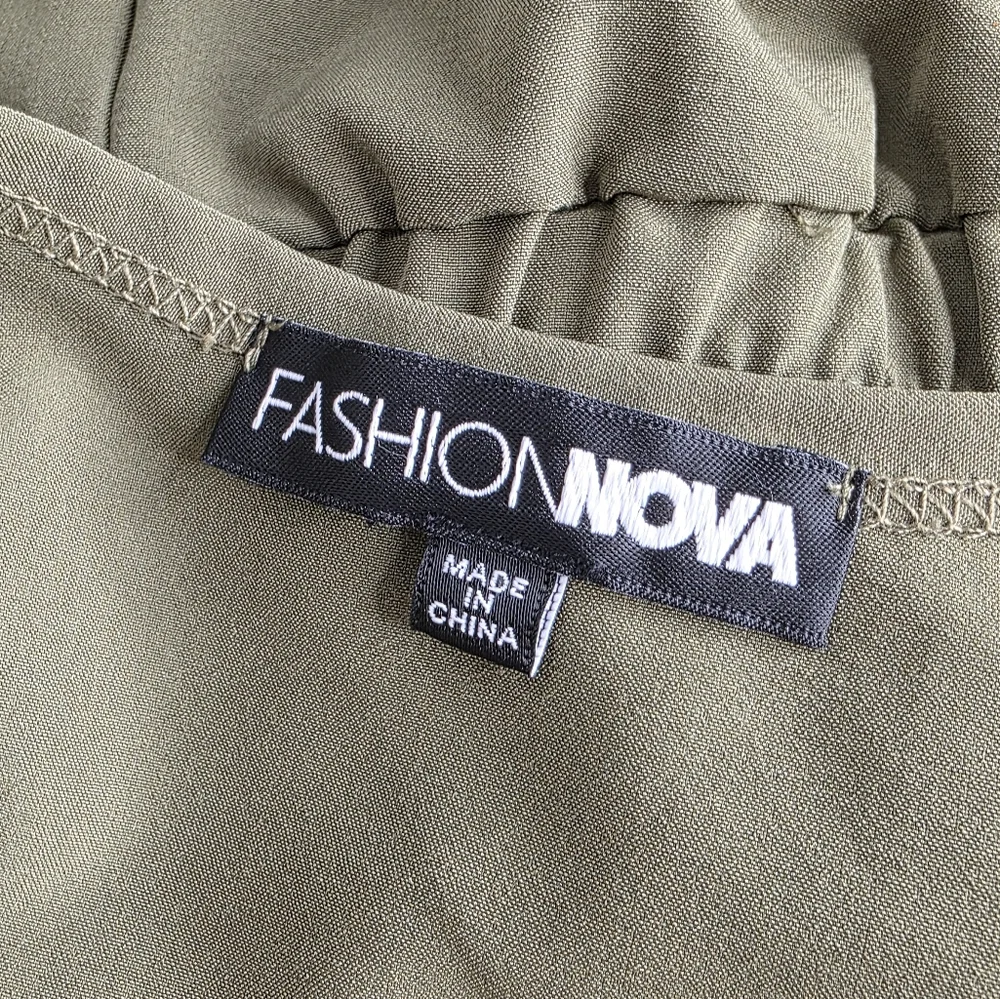 Fashion Nova L Part Of You Romper Shorts Olive Green Sexy C-2079 - Picture 5 of 7